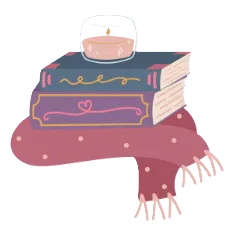 illustration de livres avec une bougie posé dessus