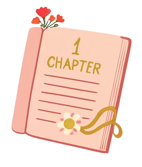 Illustration page de livre avec chapitre
