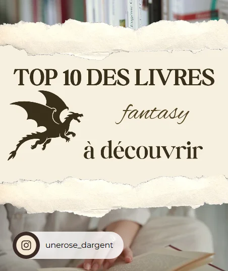 publication instragram de notre top 10 des livres Fantasy à découvrir